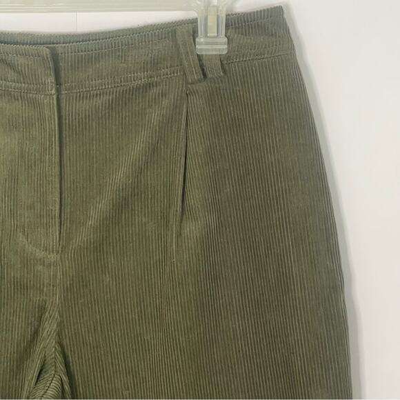 Topshop olive green corduroy peg pants women’s Size 12 gremlincore preppy skater - Picture 4 of 16